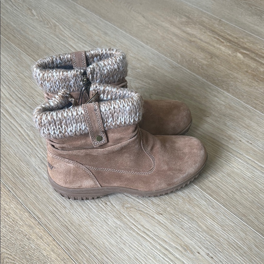 Stylish Tan Suede Ankle Boots